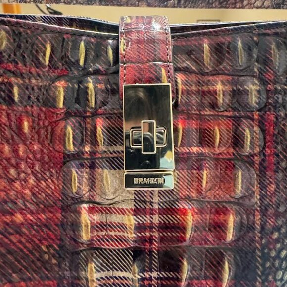 Brahmin Shira bucket bag in the Flannel Melbourne With Gold Accents - Picture 4 of 8